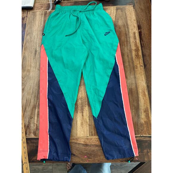 Nike Men's Green Blue Freak Colorblock Giannis Loose Fit Track Pants Size Medium - Picture 3 of 10